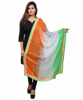 tiranga plain chiffon dupatta 1