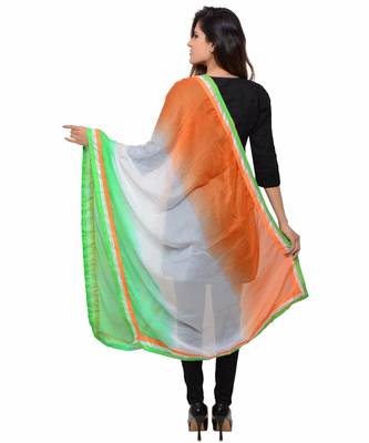 tiranga plain chiffon dupatta 3