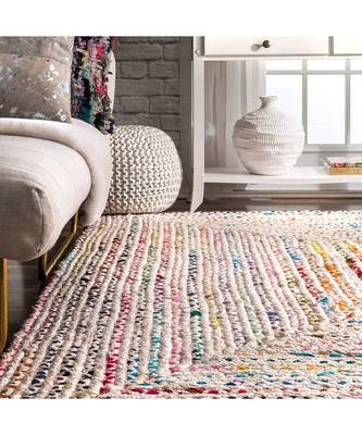 Indian handmade multicolor floor area rug and carpet 1