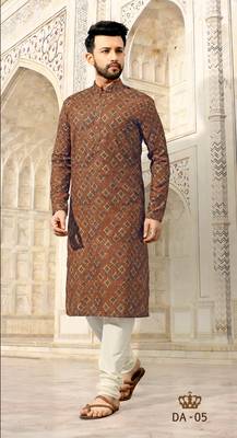 Multicolor printed polyester men-kurtas 1