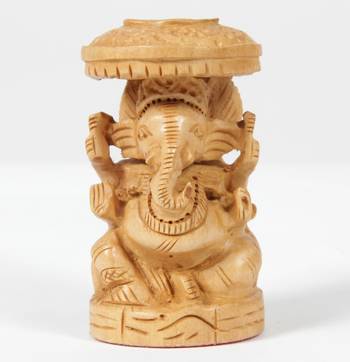 Brown Lord Ganesha Wodden For Home Decor 1