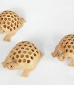 Handcraft Wodden Turtle Brown Statue Antique Showpiece