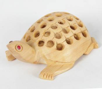 Handcraft Wodden Turtle Brown Statue Antique Showpiece 3