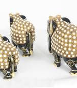 Handcraft Golden Coloured Elephant Statue For Home Decor