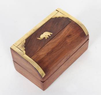 Handcraft Wodden Small jewellery Box Brown Coloured Fine Work For Home Use 3