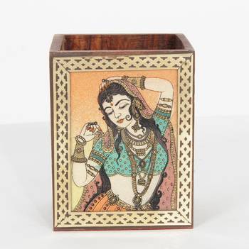 Handcraft Wodden Small Storage Box Brown Coloured Fine Work For Home Use 1