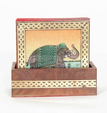 Handcraft Wodden Tea Coaster Brown Coloured Fine Work For Home Use 1
