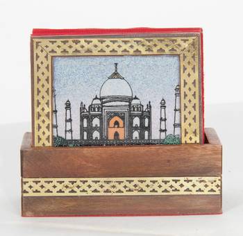 Handcraft Wodden Tea Coaster Brown Coloured Fine Work For Home Use 1