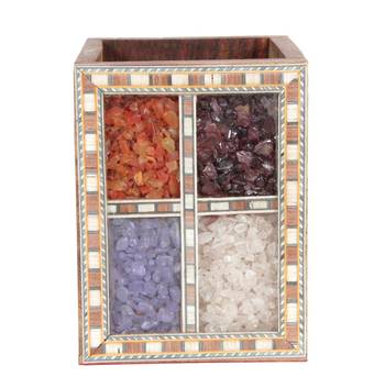 Handcraft Wodden Small Storage Box Brown Coloured Fine Work For Home Use 1