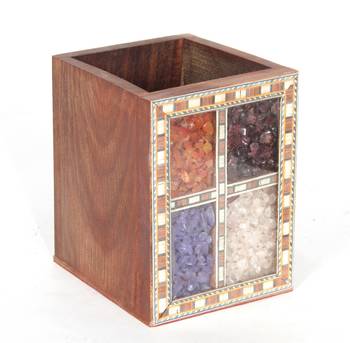 Handcraft Wodden Small Storage Box Brown Coloured Fine Work For Home Use 2