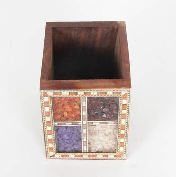 Handcraft Wodden Small Storage Box Brown Coloured Fine Work For Home Use 4