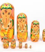 Handcraft Buddha Box Orange coloured Fine Work For Home Decor