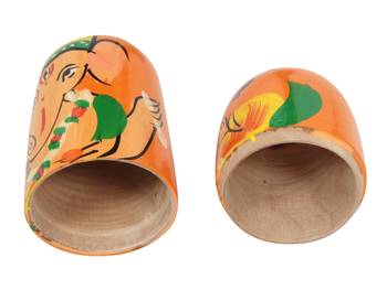 Handcraft Buddha Box Orange coloured Fine Work For Home Decor 4