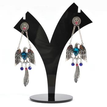Silver Oxidized Afghani Tribal Dangle Light Weight Earrings For Women And Girls 1