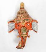 Handcraft Lord Ganesha Orange Coloured For Home Decor