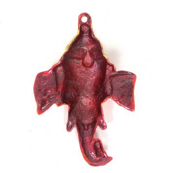 Handcraft Lord Ganesha Orange Coloured For Home Decor 2
