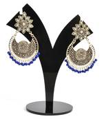 Silver Oxidized Afghani Tribal Dangle Light Weight Earrings For Women And Girls