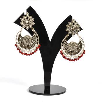 Silver Oxidized Afghani Tribal Dangle Light Weight Earrings For Women And Girls 1