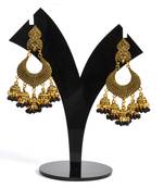 Silver Oxidized Afghani Tribal Dangle Light Weight Jhumki Earrings For Women And Girls