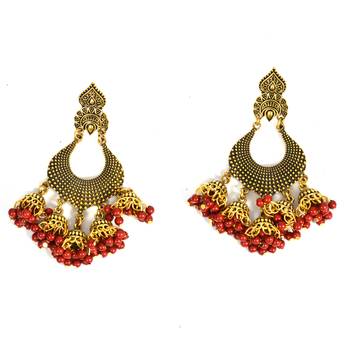 Silver Oxidized Afghani Tribal Dangle Light Weight Jhumki Earrings For Women And Girls 2