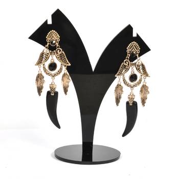 Silver Oxidized Afghani Tribal Dangle Light Weight Earrings For Women And Girls 1
