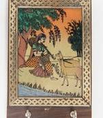 Handcraft Wooden Key Holder Brown Coloured For Home Decor