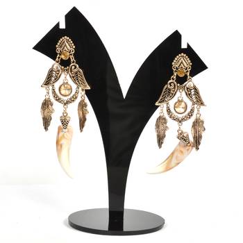 Silver Oxidized Afghani Tribal Dangle Light Weight Earrings For Women And Girls 1