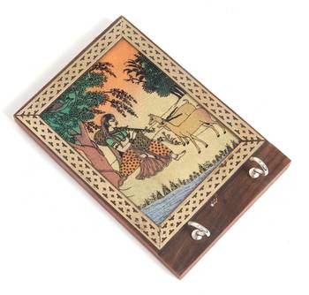 Handcraft Wooden Key Holder Brown Coloured For Home Decor 2