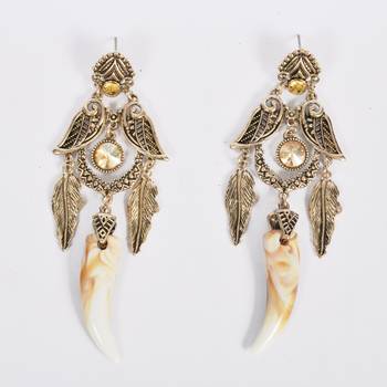 Silver Oxidized Afghani Tribal Dangle Light Weight Earrings For Women And Girls 2