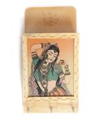 Handcraft Wooden Key Holder Amber Coloured For Home Decor