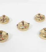 Handcraft Folding Ash Tray Golden Coloured For Home Use