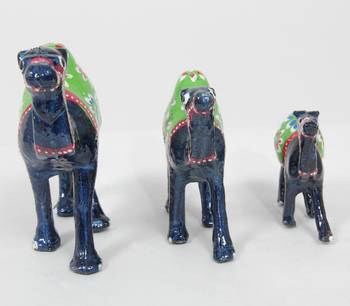 Handcraft Camel Statue Antique Showpiece Blue Coloured For Home Decor 2