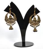 Silver Oxidized Afghani Tribal Dangle Light Weight Jhumki Earrings For Women And Girls