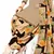 Brown Printed Crepe Salwar Unstitched