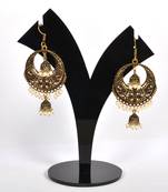 Silver Oxidized Afghani Tribal Dangle Light Weight Jhumki Earrings For Women And Girls
