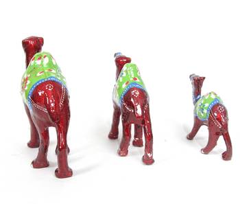 Handcraft Camel Statue Antique Fine Work Maroon Coloured For Home Decor 2