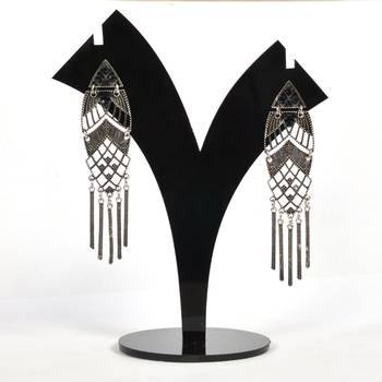 Silver Oxidized Afghani Tribal Dangle Light Weight Earrings For Women And Girls 1