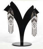 Silver Oxidized Afghani Tribal Dangle Light Weight Earrings For Women And Girls