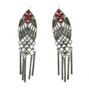 Silver Oxidized Afghani Tribal Dangle Light Weight Earrings For Women And Girls 2