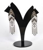 Silver Oxidized Afghani Tribal Dangle Light Weight Earrings For Women And Girls