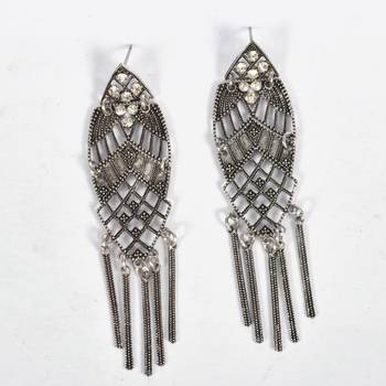 Silver Oxidized Afghani Tribal Dangle Light Weight Earrings For Women And Girls 2