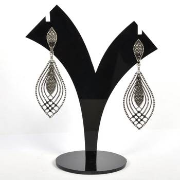 Silver Oxidized Afghani Tribal Dangle Light Weight Earrings For Women And Girls 1