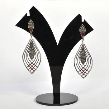 Silver Oxidized Afghani Tribal Dangle Light Weight Earrings For Women And Girls 1