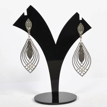 Silver Oxidized Afghani Tribal Dangle Light Weight Earrings For Women And Girls 1