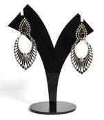 Silver Oxidized Afghani Tribal Dangle Light Weight Earrings For Women And Girls