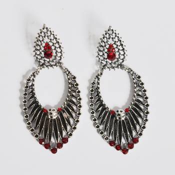 Silver Oxidized Afghani Tribal Dangle Light Weight Earrings For Women And Girls 2