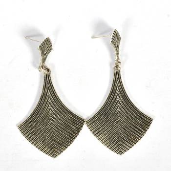 Silver Oxidized Afghani Tribal Dangle Light Weight Earrings For Women And Girls 2