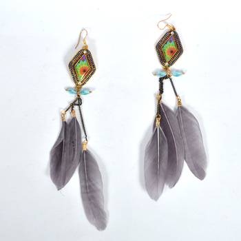 Traditional And Elegant Feather Earrings For Women And Girls 2