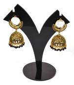 Silver Oxidized Afghani Tribal Mirror Dangle Light Weight Jhumki Earrings For Women And Girls