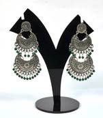 Silver Oxidized Afghani Tribal Dangle Light Weight Earrings For Women And Girls